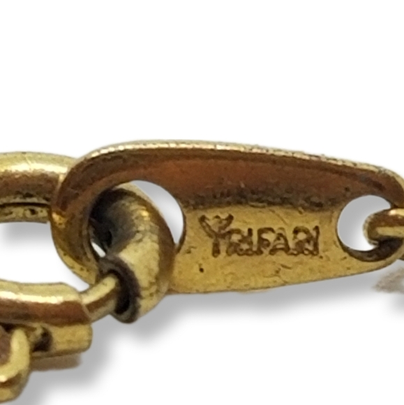 CROWN TRIFARI 1960S GOLDPLATED HERRINGBONE CHAIN NECKLACE - Picture 7 of 7